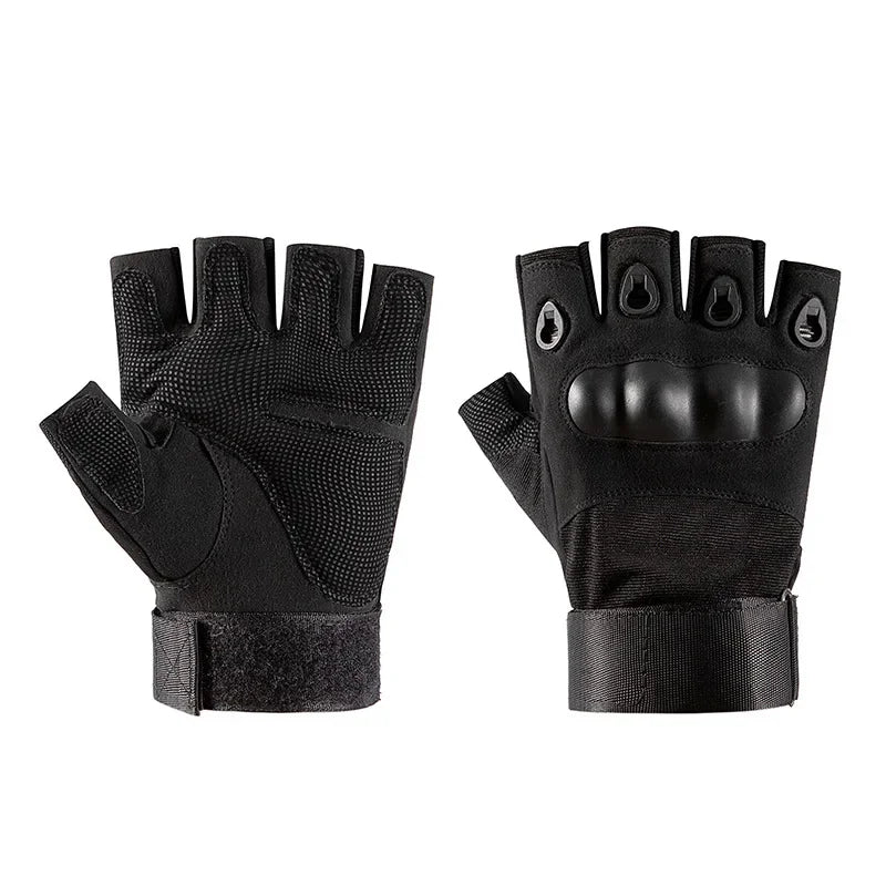 New Tactical Gloves Half Finger Combat Protective Gear for Men Half-Black CHINA