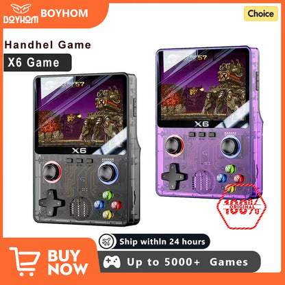 X6 Retro Handheld Game Console 3.5 Inch IPS Screen Portable Player With 10000 Classic Games 640x480 Kids Gift