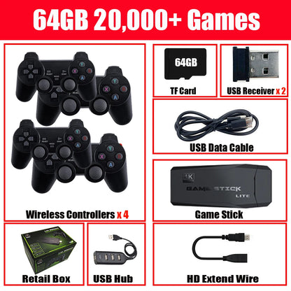 Boyhom M8 Video Game Console 2.4G Dual Wireless Controllers 4K Output 64GB Retro 20000 Games Handheld For Dropshipping Christmas Gift