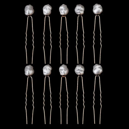 Elegant Pearl Beaded Hairpin Set for Wedding and Fashion Styling