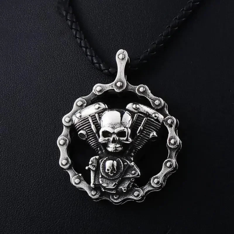Handcrafted Skull Roman Helmet Pendant Necklace for Men