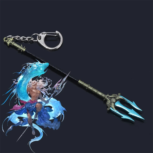Creativity Poseidon Trident Keychain Cosplay Accessory for God of War Fans