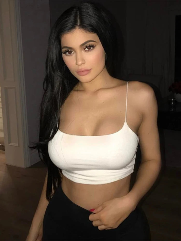 2024 Womens Sexy Solid Crop Camis Summer Casual Tank