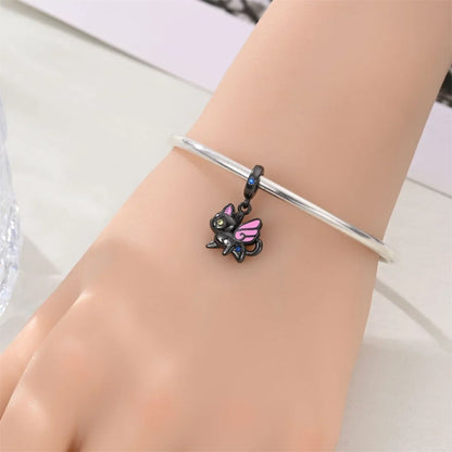 Sterling Silver 925 Angel Wing Heart Bird Charms for Bracelets and Necklaces Women's Fine DIY Jewelry Gifts
