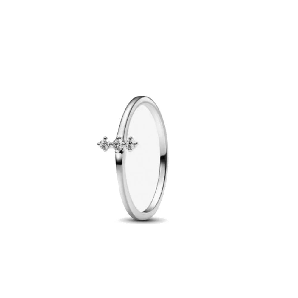 Elegant 925 Silver Bow Heart-Shaped Ring with Zircon for Women Perfect for Weddings and Special Occasions