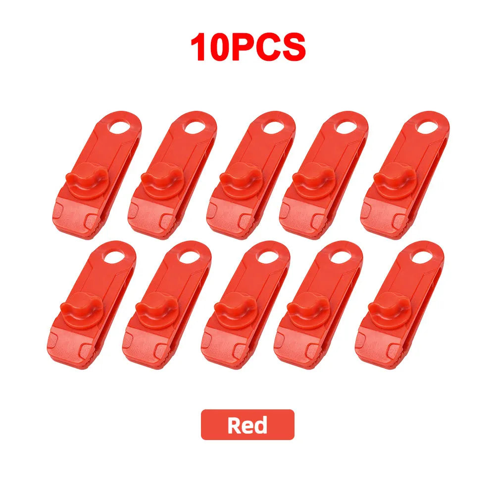 10PC Awning Clamp Tarp Clips Heavy Duty Fasteners for Camping 5 PCS Black