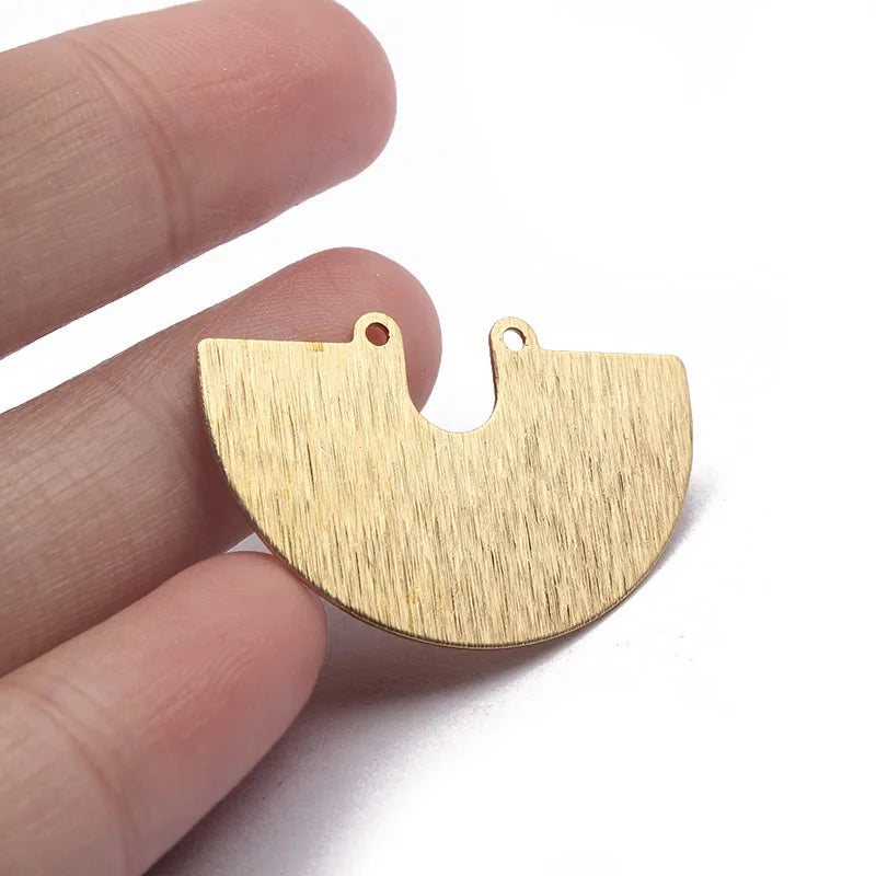Brass Moon Round Connectors U-Shaped Arch Links for DIY Jewelry Making 10 to 20 Pieces