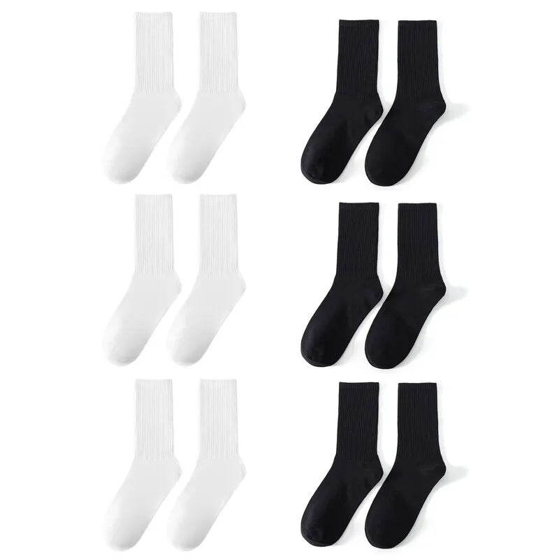 6/12 Pairs Middle Tube Socks For Men Casual Harajuku Fashion 5 pairs LLZ082