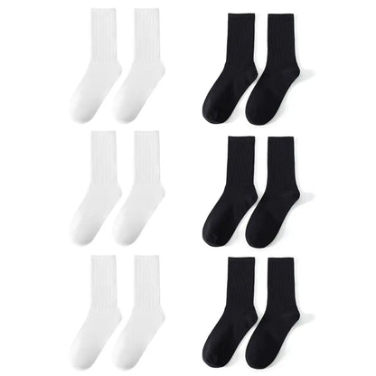 6/12 Pairs Middle Tube Socks For Men Casual Harajuku Fashion 5 pairs LLZ082