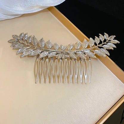 Butterfly Hair Combs - Gold Metal Hairpins for Women - Elegant Bride Accessories Big Silver