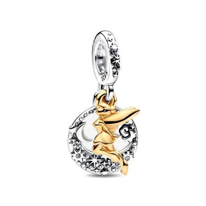 Exquisite 925 Silver Shell Bead Mouse Pendant for European Bracelets – DIY Jewelry Accessory with Zircon