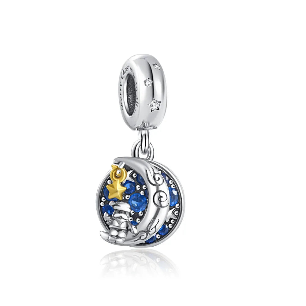 New 925 Silver Pink Purple Bead Ice Cream Pendant for European Original Bracelet DIY Exquisite Jewelry