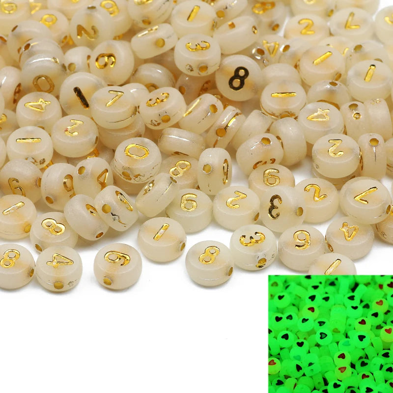 Chic Black Acrylic Beads with Gold Heart Design for Jewelry Crafting