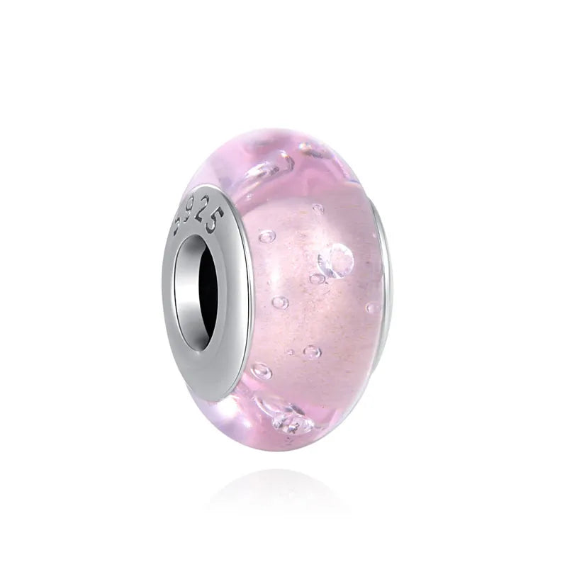 Spring Butterfly Heart Enamel Flower Charm Bead for Bracelets and Necklaces