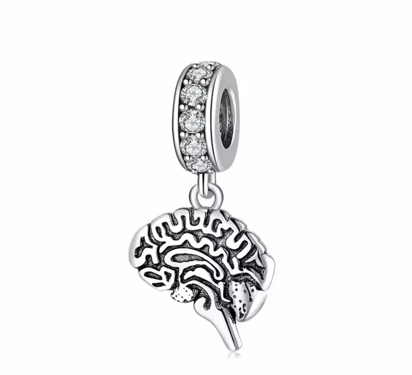 925 Sterling Silver Nurse Cross DIY Charms Beads Zircon