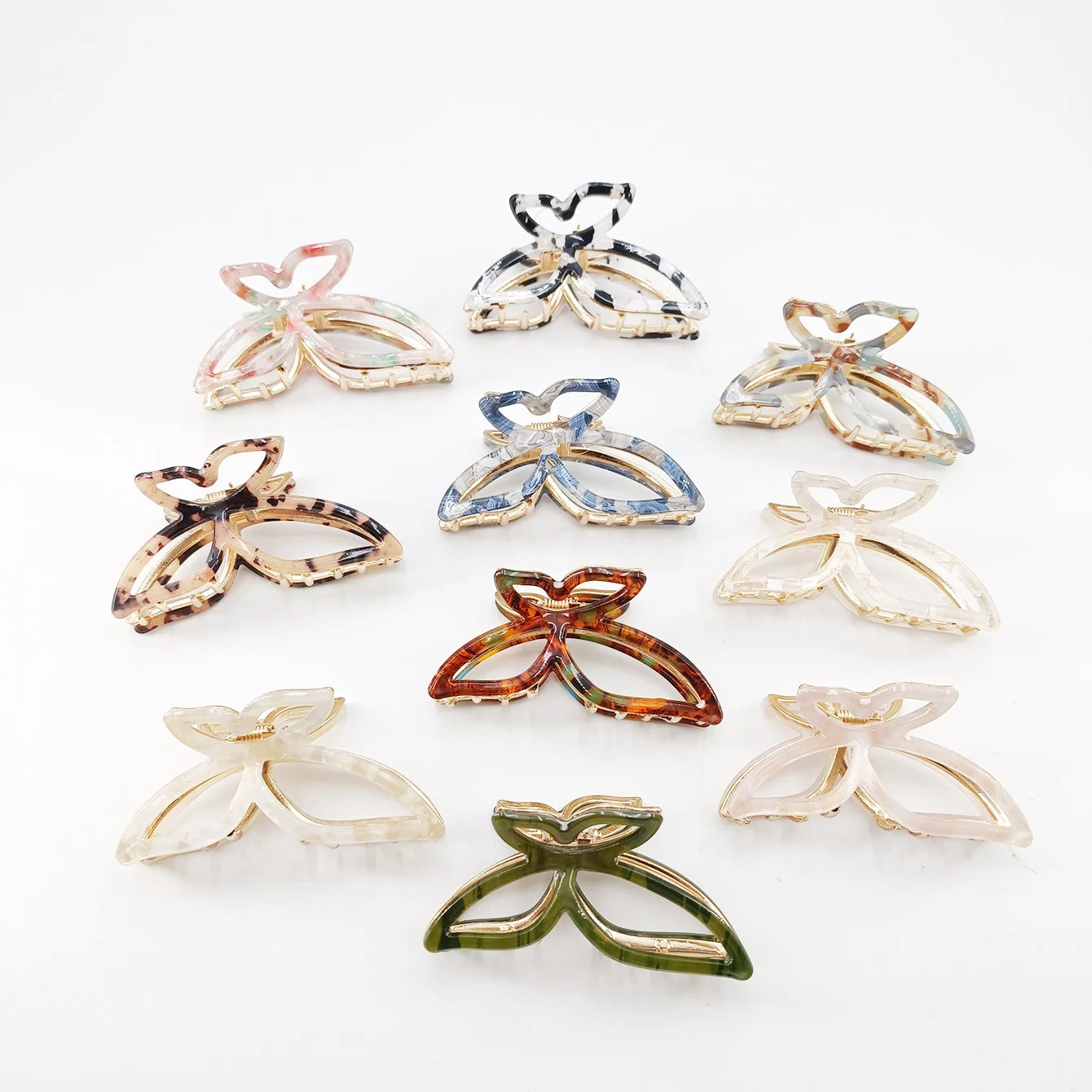 Vintage Green Butterfly Hair Clips Women Retro Metal Hairpin Claw Fashion Hairgrips