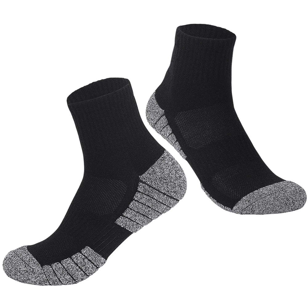 Breathable Cotton Midcalf Sports Socks Thick Towel Bottom
