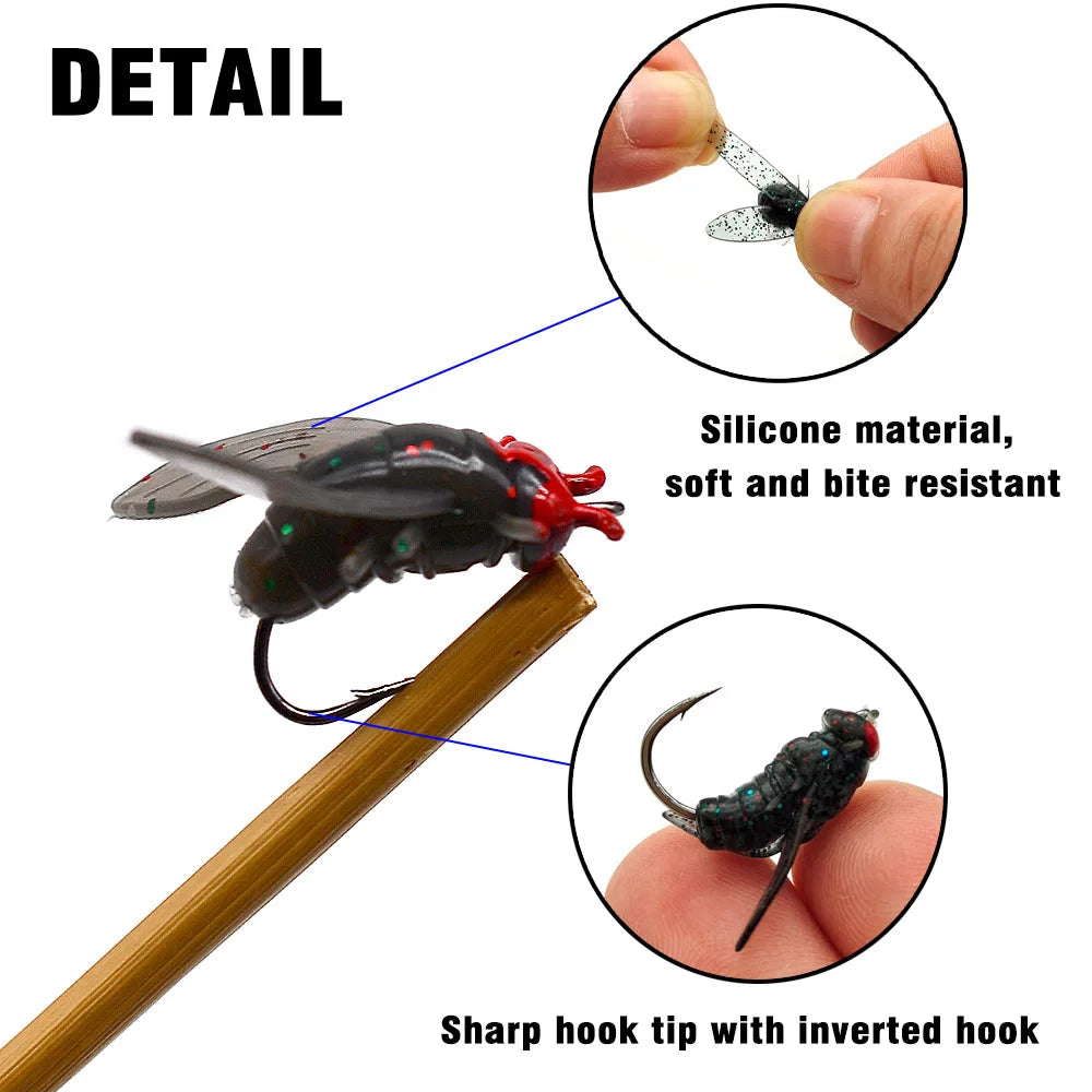 15PCS/Box Bionic Fly Fishing Bait For Salmon Trout Gear