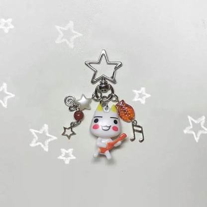 Handmade Toro Inoue Keychain Charm Beaded Jewelry Aesthetics Classic Zinc Alloy Design