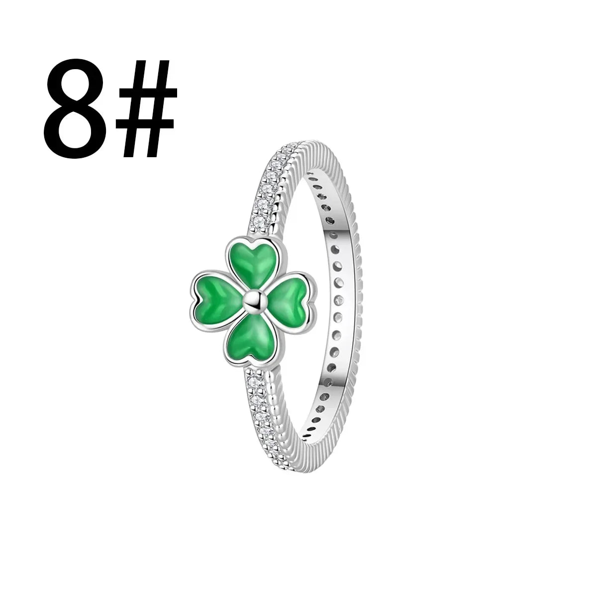 925 Sterling Silver Lucky Four Leaf Clover And Horseshoe Charms With Green Zircon For Bracelet Necklace Earrings