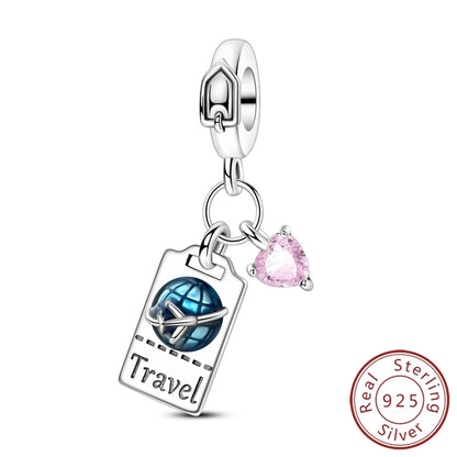 Sterling Silver Charms Set for DIY Pendant Bracelets Creative Jewelry Collection KSC336