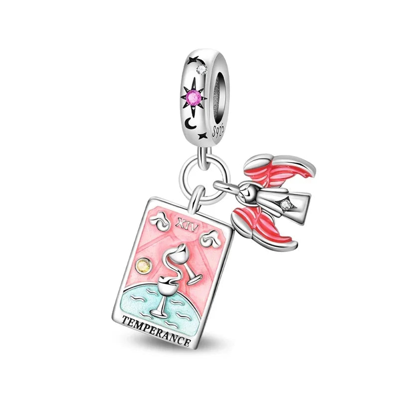 925 Sterling Silver Tarot Death God Charm Beads for Necklace and Bracelet DIY Fine Jewelry Gifts