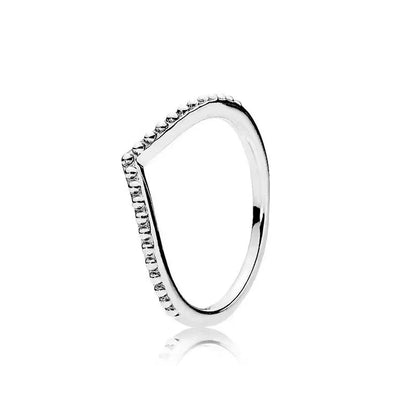 Original 925 Sterling Silver Heart Crown Bow Moon Shell Colorful Crystal Ring for Women Fine Jewelry Gift XR185