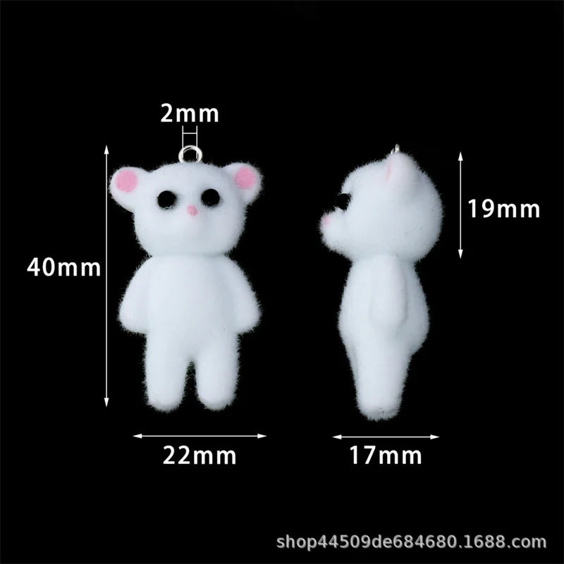Charming Resin Cat Pendant Set for DIY Jewelry Creations