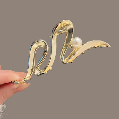 Geometric Metal Hair Claw Clips for Women Fashionable Zinc Alloy Hairpins