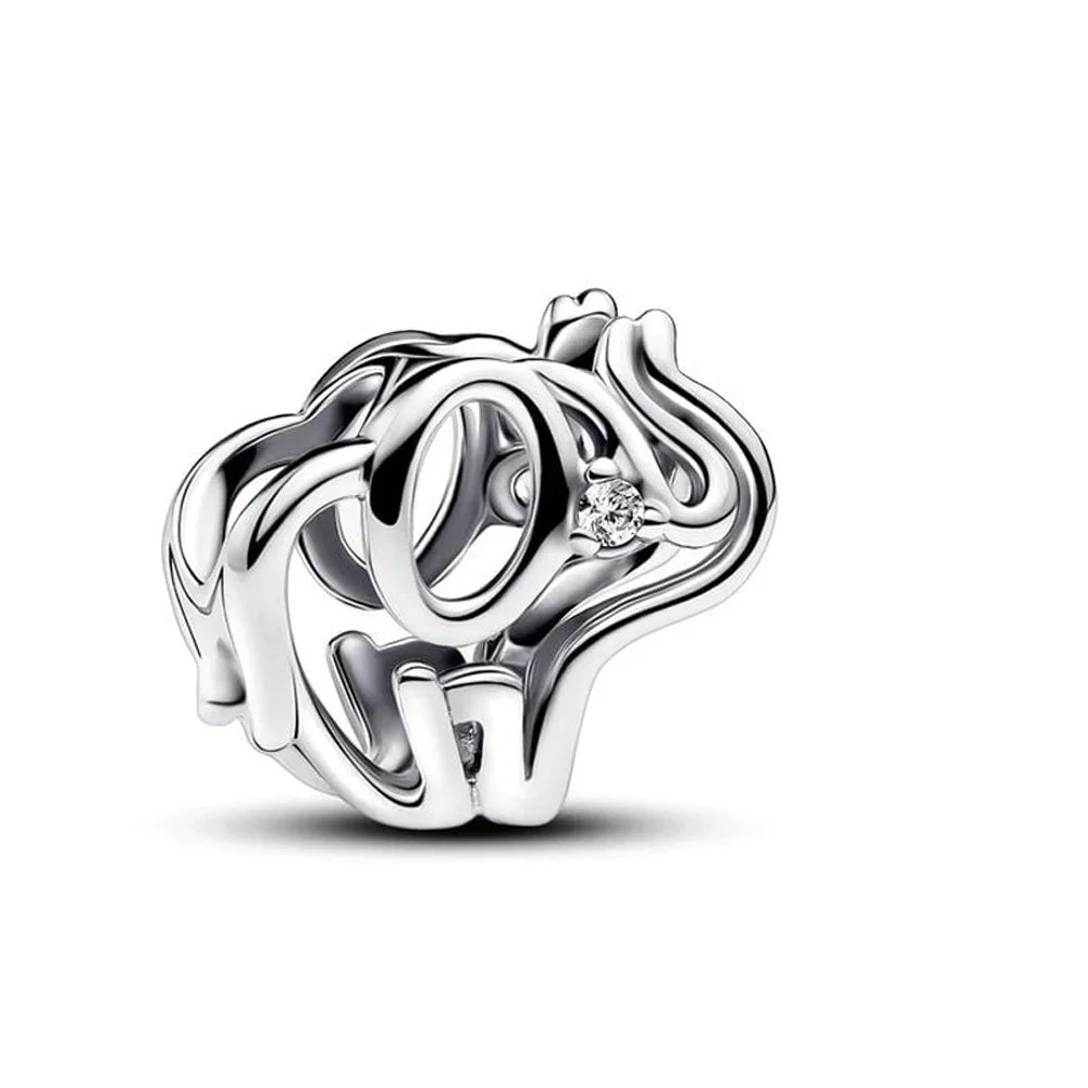 Original 925 Sterling Silver Zircon Beads Charms Set Crowns Robots Koalas Rose Castles Star Map for DIY Bracelet Necklace Women Gift
