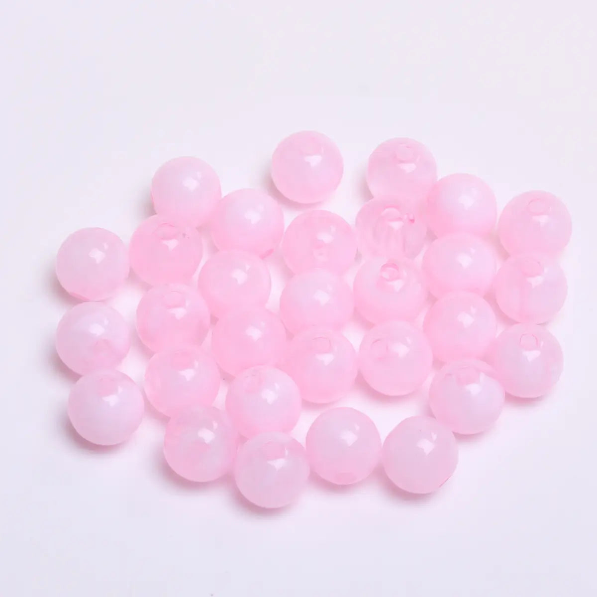 Fashion Round Resin Beads 8mm Imitation Jade for Jewelry Making 50 Pcs