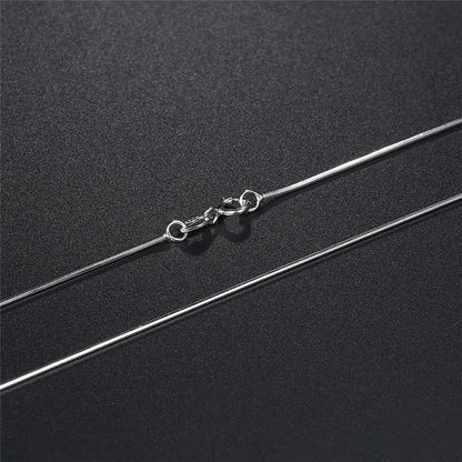 Sterling Silver Snake Chain Necklace for Women 1mm 16-24 Inch Fashion Jewelry Width 1mm