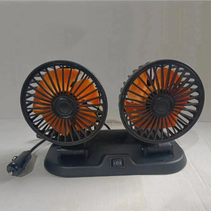 5V 12V 24V Car Fan Dual Head USB Auto Cooler Air Fan