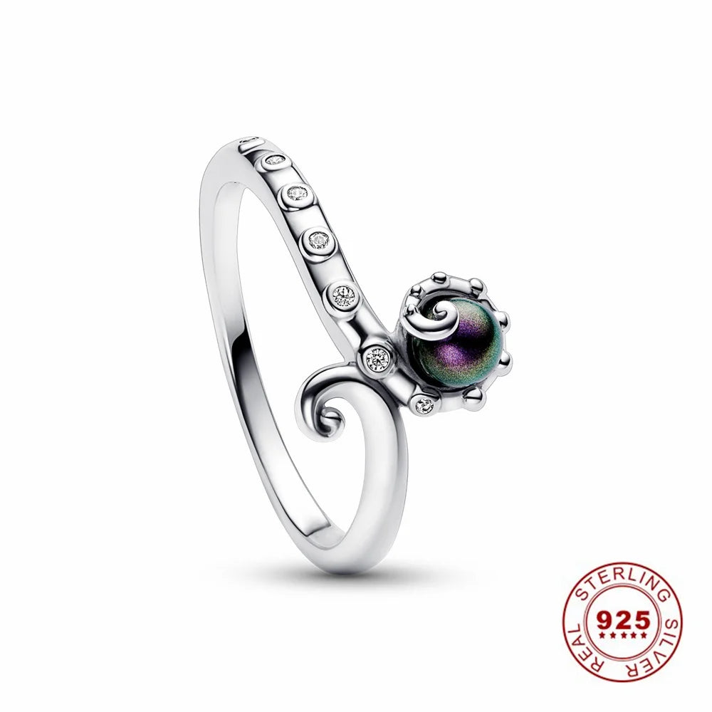 Crown 925 Sterling Silver Stackable Ring with Shiny Rose Gold Zircon for Women Elegant Fashion Jewelry PAR351