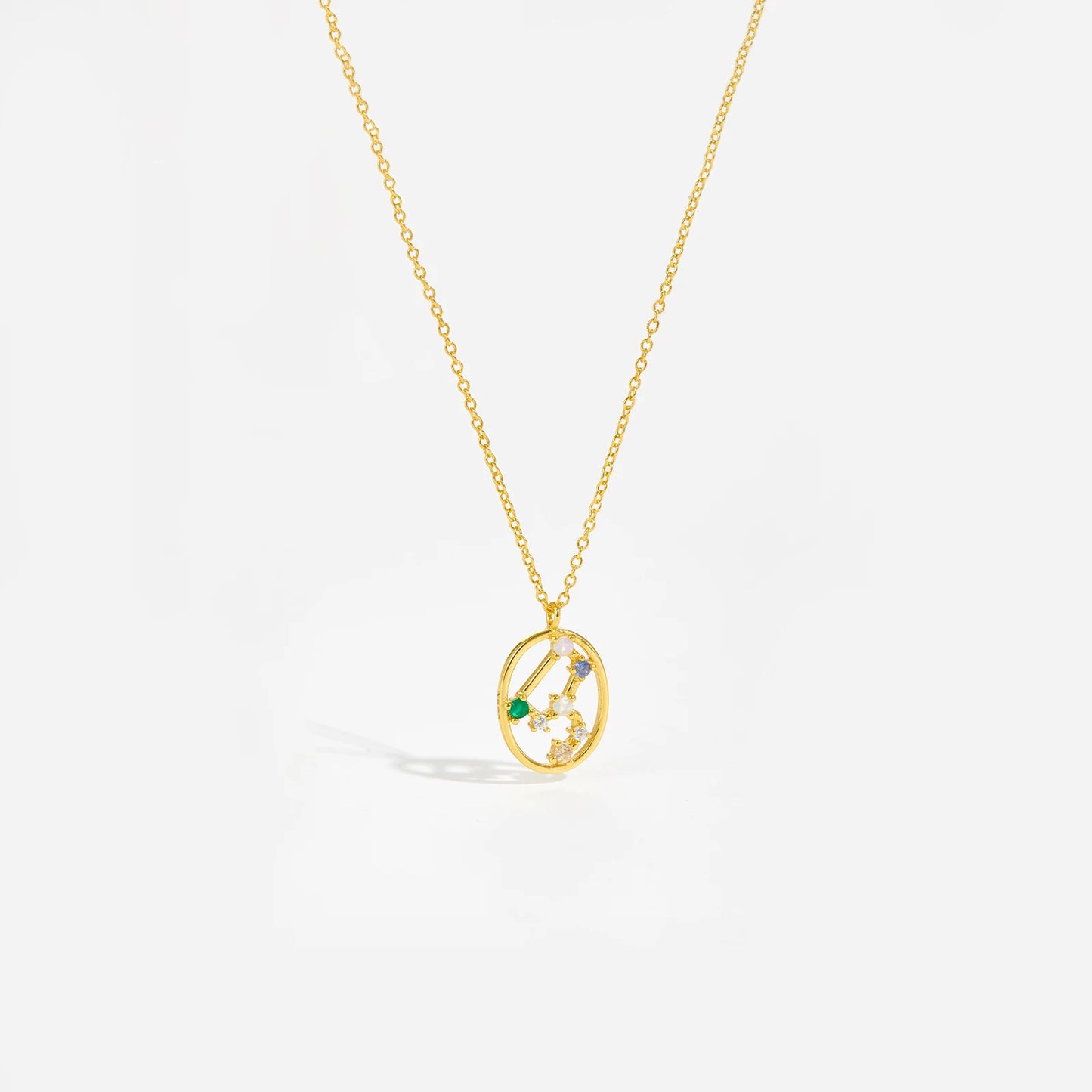 Vewant Women's 925 Sterling Silver Gold Constellation Pendant Necklace with Snake Chain