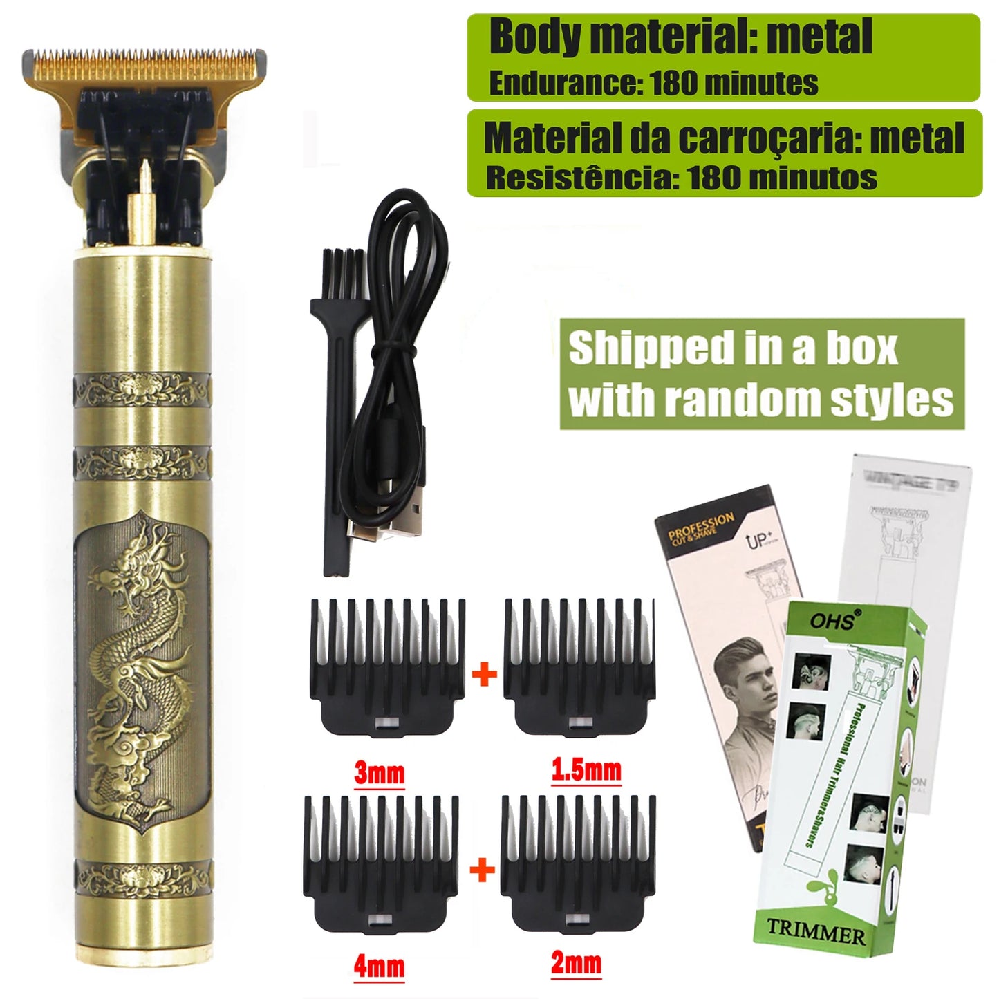 OHS T9 Cordless Electric Hair Clipper and Shaver for Men Fast Charging Floating Head Trimmer Waterproof Razor for Home and Travel