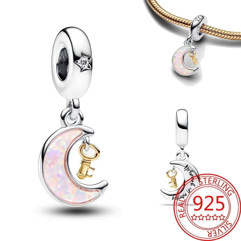 925 Sterling Silver Festive Cookie House Heart Nutcracker Dangle Charm for DIY Christmas Tree and Original Bracelet Gift