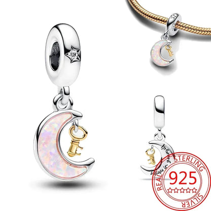 925 Sterling Silver Festive Cookie House Heart Nutcracker Dangle Charm for DIY Christmas Tree and Original Bracelet Gift