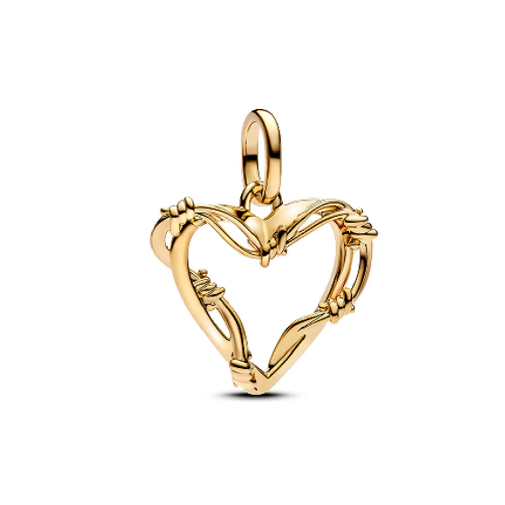 2025 Hot Selling 925 Silver ME Series Golden Tooth Elephant Pendant for European Original ME Bracelet DIY Charm Jewelry