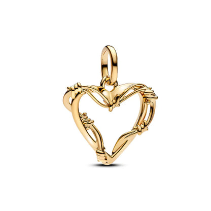 2025 Hot Selling 925 Silver ME Series Golden Tooth Elephant Pendant for European Original ME Bracelet DIY Charm Jewelry