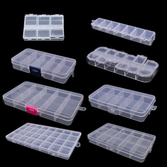 Ultimate Jewelry Organizer 6-32 Compartment Plastic Storage Box with Dividers for Beads and Crafts
