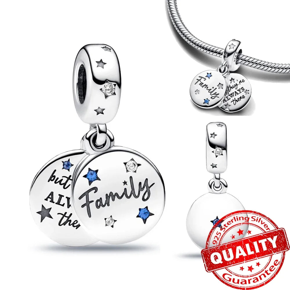 925 Sterling Silver Colorful Rainbow Stars Moon Sun Charm for Women DIY Fine Jewelry Pendant Bracelet Necklace
