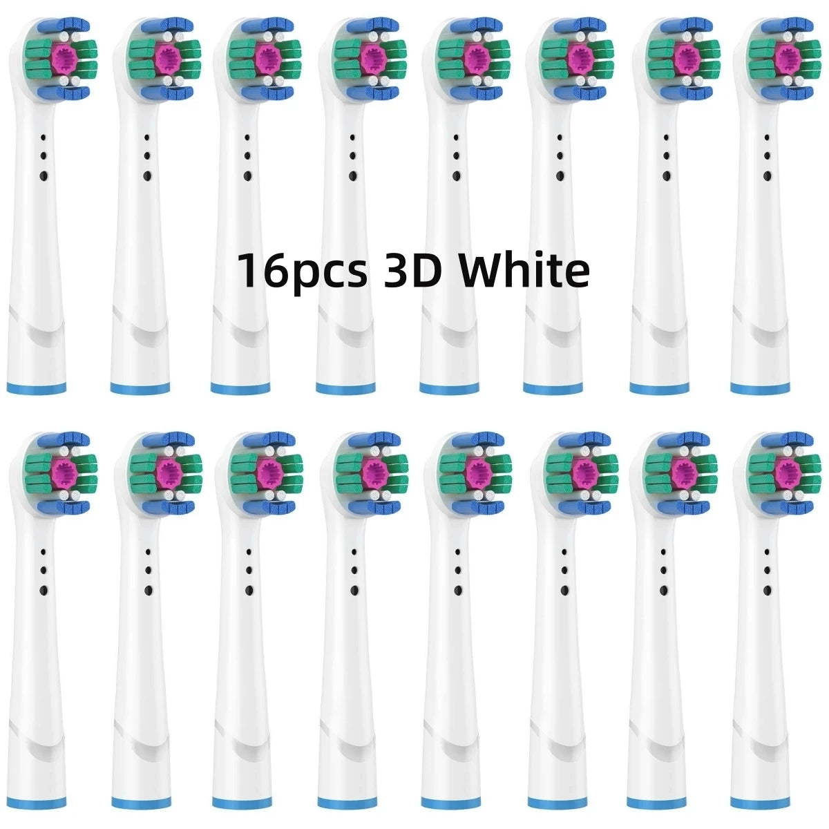 16/20PCS Brush Head Nozzles for Oral B Electric Toothbrush 16 3D White