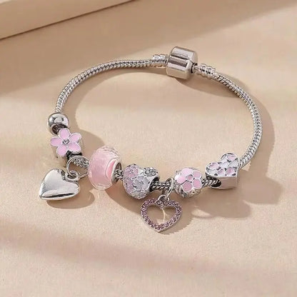 Women's Fashion Beaded Love Bracelet Exquisite Sterling Silver Jewelry for Every Occasion SMT004