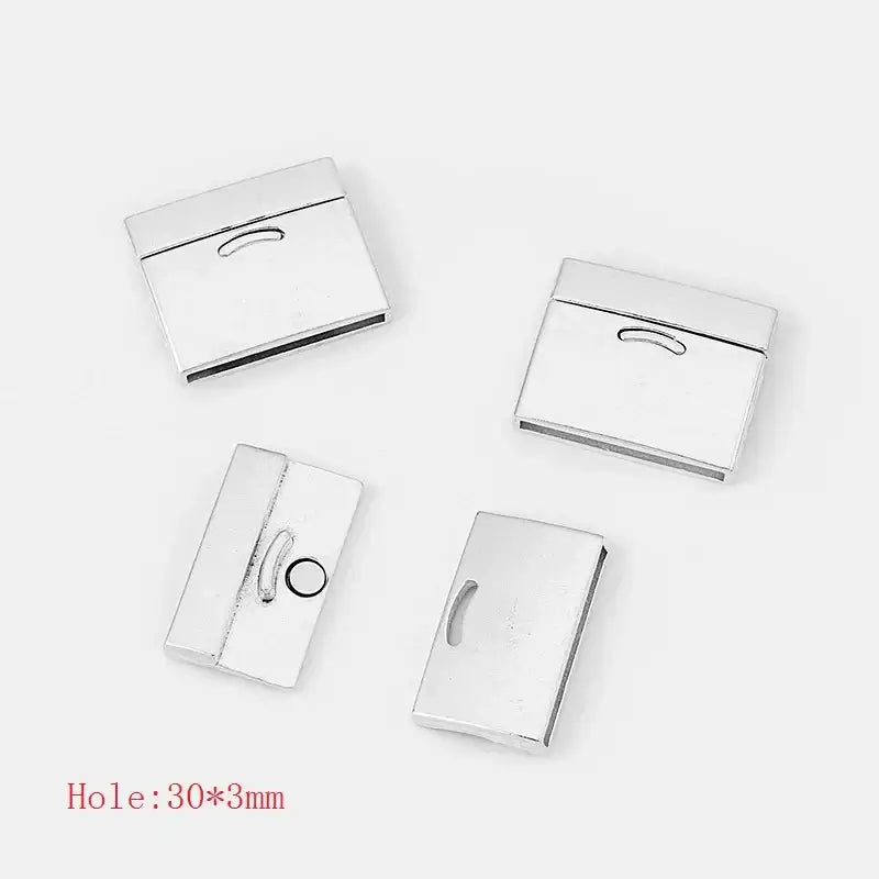 3 Sets Alloy Flat Magnetic Clasp Connectors for DIY Jewelry Making Style 12