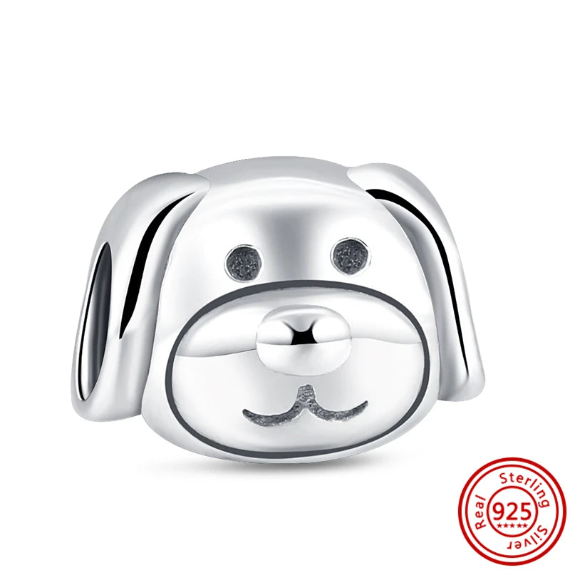 Silver Animal Hearts Infinity Crown Bead Charms Bracelet for Women 925 Sterling Silver Jewelry Y105