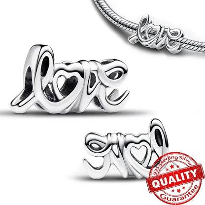 925 Sterling Silver Blue Moon Butterfly Heart Zircon Beads Charms for DIY Necklace and Bracelet Jewelry Gifts for Women