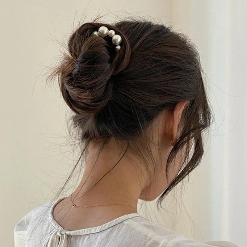 Elegant Pearl U Shaped Hairpins for Bridal Hairstyles