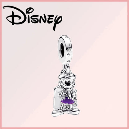 Disney 925 Sterling Silver Stitch Minnie Winnie Dangle