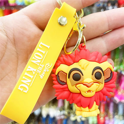 Kawaii Anime Disney Keychain Set Featuring Mickey Mouse, Minnie, Lilo & Stitch